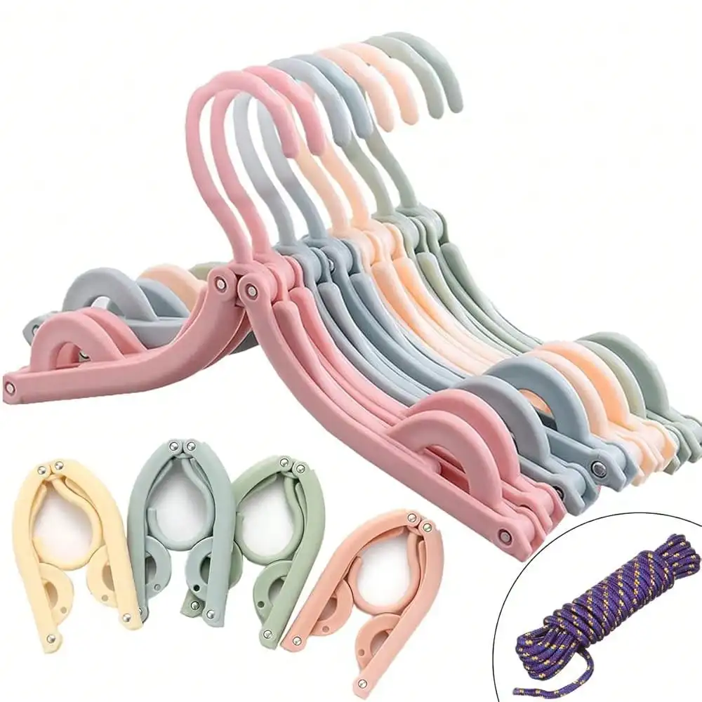 12-Piece Foldable Travel Hangers With Clips - Collapsible Coat Hanger For Pants, Socks, Underwear & Drying Rack
12-Piece Foldable Travel Hangers With Clips - Collapsible Coat Hanger For Pants, Socks, Underwear & Drying Rack