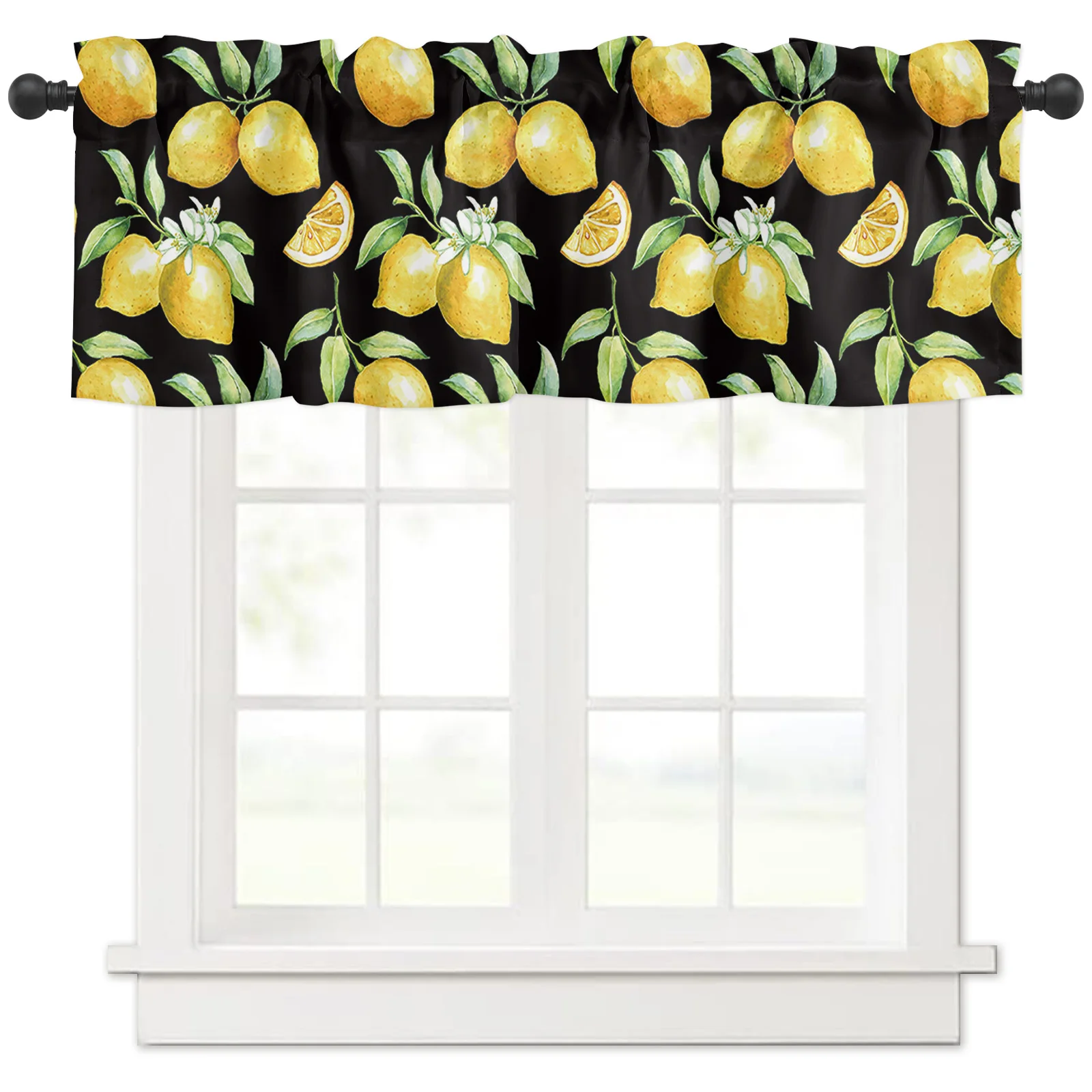 54 Inch X 18 Inch Curtain Valance for Windows,Lemon Fruits Pattern Kitchen Living Room Bedroom Window Treatment with Rod Pocket
54 Inch X 18 Inch Curtain Valance for Windows,Lemon Fruits Pattern Kitchen Living Room Bedroom Window Treatment with Rod Pocket