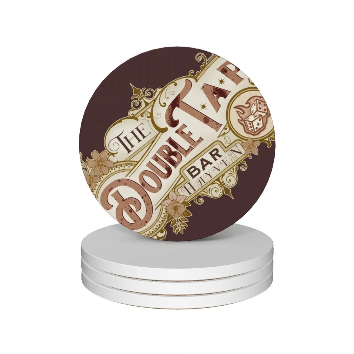 The Double Tap Bar Ceramic Coasters (Set of 4) cute set for coffee cups original Coasters
The Double Tap Bar Ceramic Coasters (Set of 4) cute set for coffee cups original Coasters