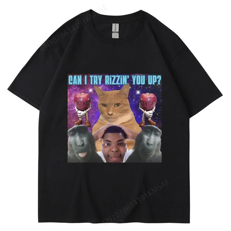 Забавная футболка Can I Try Rizzin' You Up Meme, хлопковая повседневная футболка большого размера с коротким рукавом для мужчин и женщин, уличная одежда, подарки на день рождения
Забавная футболка Can I Try Rizzin' You Up Meme, хлопковая повседневная футболка большого размера с коротким рукавом для мужчин и женщин, уличная одежда, подарки на день рождения