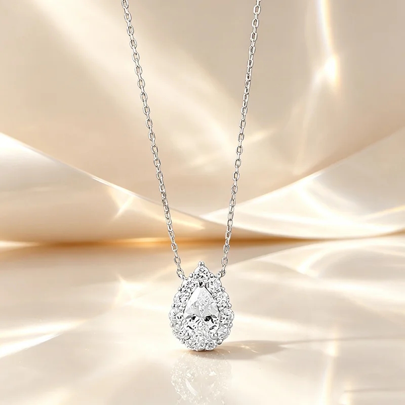 Women's Sparkling 6x9mm Lab Grown Diamond Pendant Necklace -Wedding Engagement Anniversary 925 Sterling Silver Jewelry Gift
Women's Sparkling 6x9mm Lab Grown Diamond Pendant Necklace -Wedding Engagement Anniversary 925 Sterling Silver Jewelry Gift