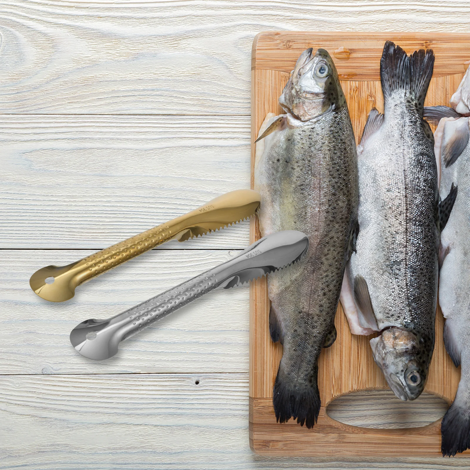 2Pcs Fish Scaler Stainless Steel Ergonomic Handle Non-Slip Kitchen Gadget for Scale Removal Household Use
2Pcs Fish Scaler Stainless Steel Ergonomic Handle Non-Slip Kitchen Gadget for Scale Removal Household Use