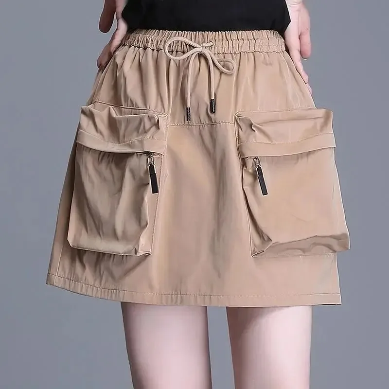 Skirts Women Pockets Casual High Street Fashion Elastic All-match Chic Vintage Spicy Girls American Summer Comfortable Daily New
Skirts Women Pockets Casual High Street Fashion Elastic All-match Chic Vintage Spicy Girls American Summer Comfortable Daily New
