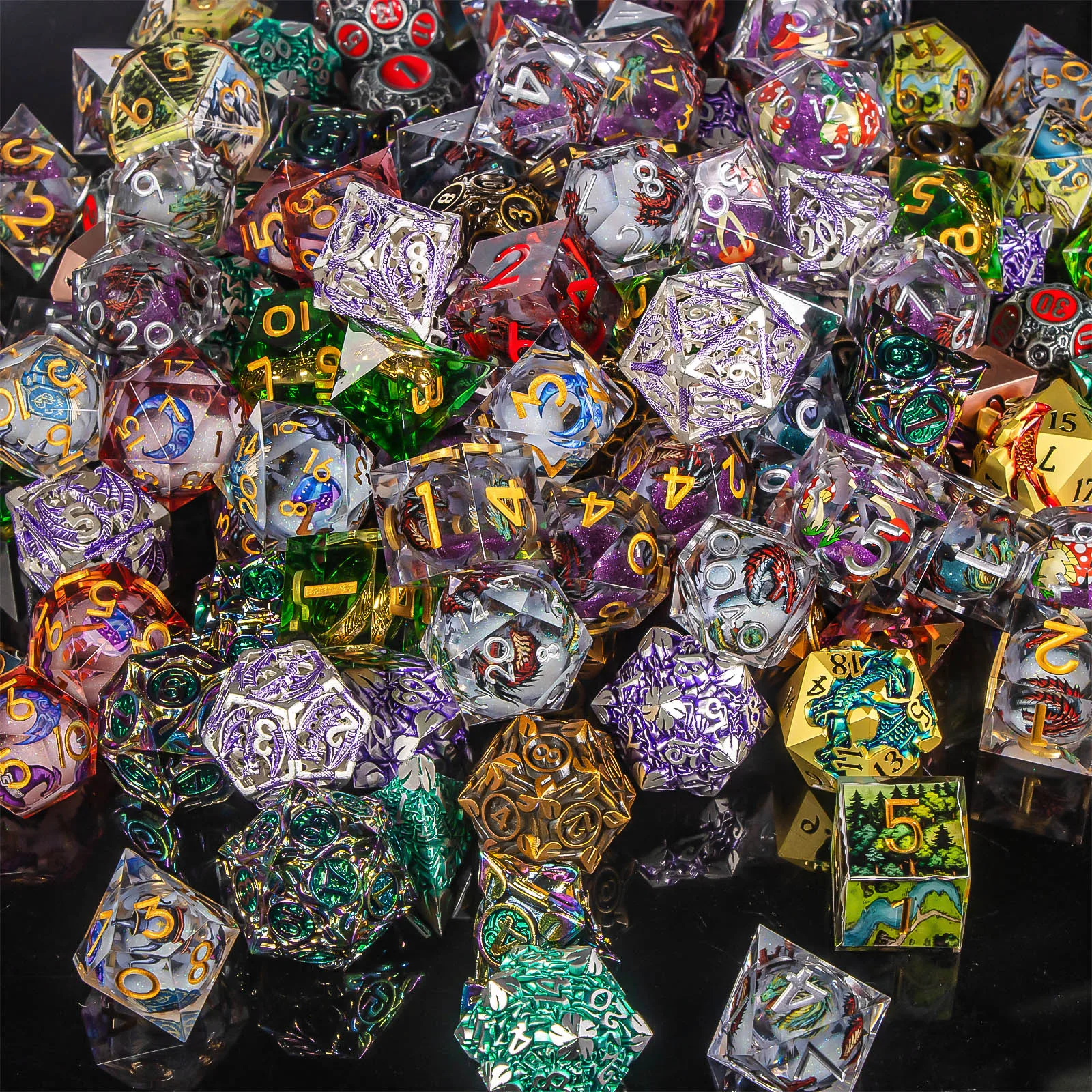 DND Polyhedral Dice Set Full Mystery Box - Liquid Core Resin D20 & D6 - Single Blind Box for Dungeons And Dragons
DND Polyhedral Dice Set Full Mystery Box - Liquid Core Resin D20 & D6 - Single Blind Box for Dungeons And Dragons