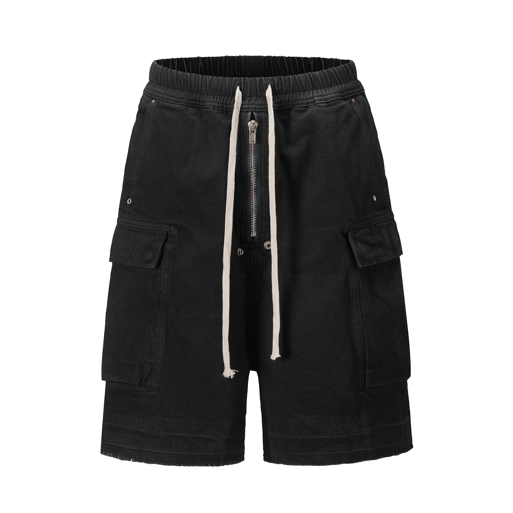 Hip Hop Vintage Wax Printing Acid Washed Black Cargo Shorts Baggy Drawstring Stretch Zip Up Distressed Cargo Shorts Men
Hip Hop Vintage Wax Printing Acid Washed Black Cargo Shorts Baggy Drawstring Stretch Zip Up Distressed Cargo Shorts Men