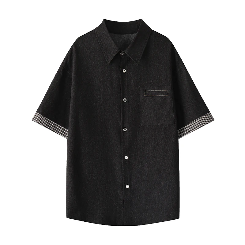 2026 Summer Men's Plaid Edge Casual T-shirt Cardigan Loose and Breathable Casual High-end Short-sleeved Half-sleeved Shirt Top
2026 Summer Men's Plaid Edge Casual T-shirt Cardigan Loose and Breathable Casual High-end Short-sleeved Half-sleeved Shirt Top