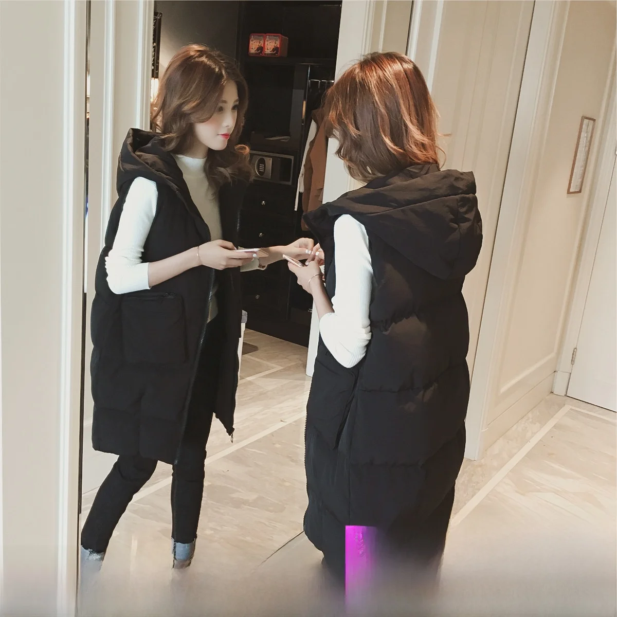 Women's Hooded Jacket 2026 Autumn Winter Thickened Warm Mid-Length Versatile down Cotton Vest Korean Style Commute Style
Women's Hooded Jacket 2026 Autumn Winter Thickened Warm Mid-Length Versatile down Cotton Vest Korean Style Commute Style