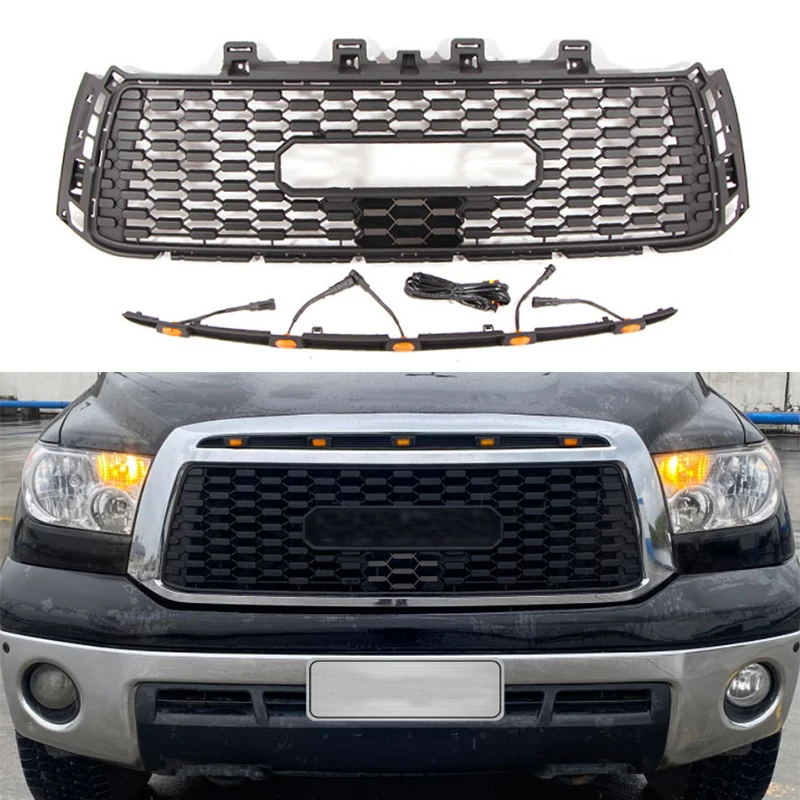 Fit for Toyota Tundra 2006-2013 grille modification Old Tundra bumper front face decoration TRD model with lights grille
Fit for Toyota Tundra 2006-2013 grille modification Old Tundra bumper front face decoration TRD model with lights grille