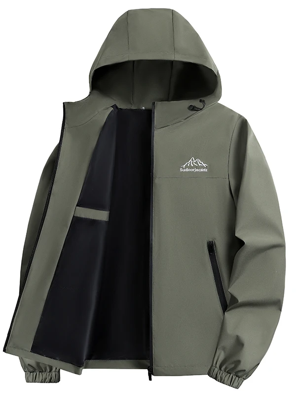 Men's Spring Autumn Loose Fit Hooded Jacket Lightweight Windproof Waterproof Casual Fashion Polyester Fabric Zipper Closure
Men's Spring Autumn Loose Fit Hooded Jacket Lightweight Windproof Waterproof Casual Fashion Polyester Fabric Zipper Closure