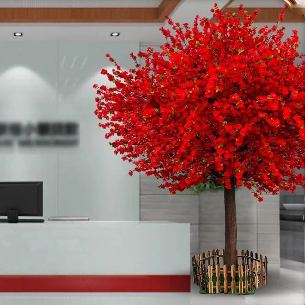 Red Silk Artificial Cherry Blossom Tree Stems Faux Cherry Flowers Arrangements Japanese Cherry Blossom Tree for Wedding Home
Red Silk Artificial Cherry Blossom Tree Stems Faux Cherry Flowers Arrangements Japanese Cherry Blossom Tree for Wedding Home