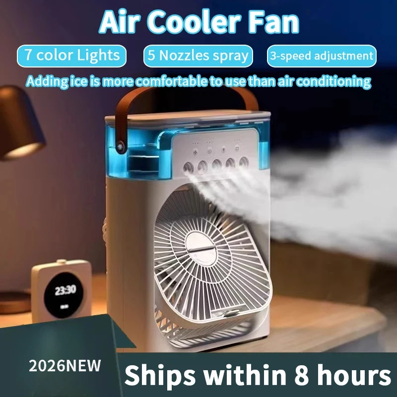 New 3 In 1 Fan AIr Conditioner Household Small Air Cooler LED Night Light Portable Humidifier Air Adjustment Fan Office Home Fan
New 3 In 1 Fan AIr Conditioner Household Small Air Cooler LED Night Light Portable Humidifier Air Adjustment Fan Office Home Fan