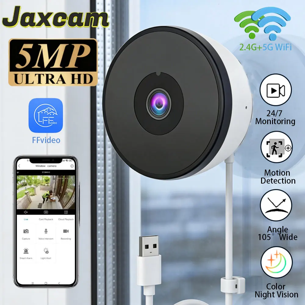 Mini HD 2K 5MP 5G Wifi Color Night Vision 24/7 Recording Doors Interior Windows Stickers Camera Home Safety
Mini HD 2K 5MP 5G Wifi Color Night Vision 24/7 Recording Doors Interior Windows Stickers Camera Home Safety