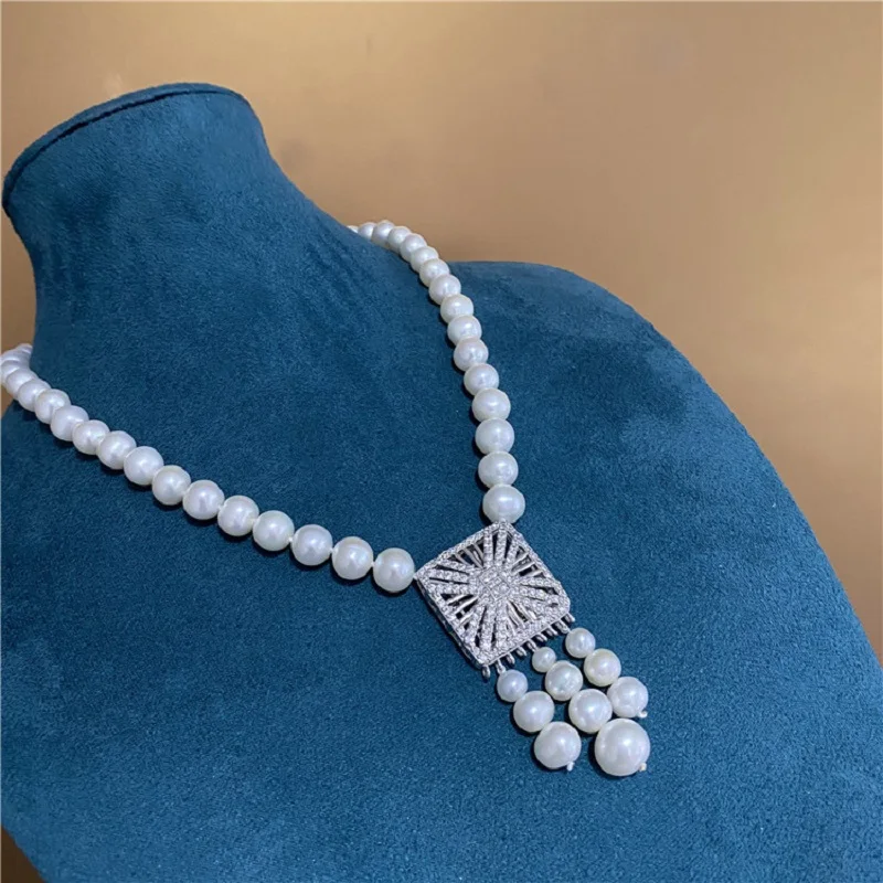 Natural Akoya Real Pearl Necklace 8.5-9mm Pendant 6-7mm Small Square White Gold Plated Jewelry for Women Fine Gift Free Shipping
Natural Akoya Real Pearl Necklace 8.5-9mm Pendant 6-7mm Small Square White Gold Plated Jewelry for Women Fine Gift Free Shipping