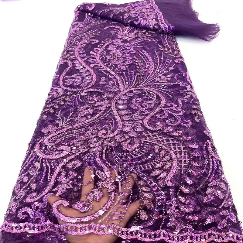 High Quality African Sequins Lace Fabric 5yards Luxury French Nigerian Beaded Mesh Lace TS1585
High Quality African Sequins Lace Fabric 5yards Luxury French Nigerian Beaded Mesh Lace TS1585