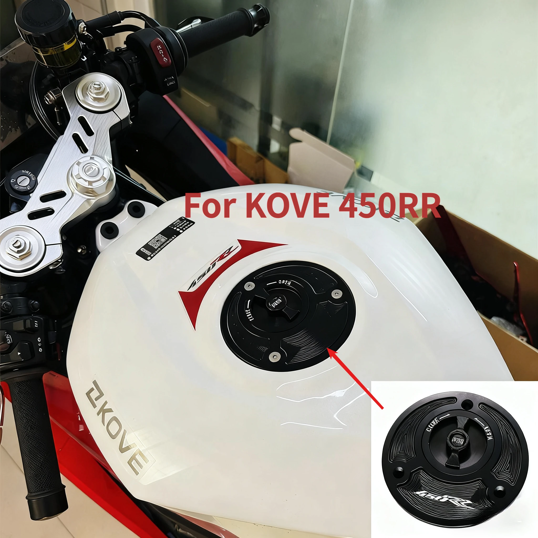 For KOVE 450RR Modified Quick-release Motorcycle Aluminum Alloy Fuel Tank Cover Competitive Fuel Tank Assembly Accessories
For KOVE 450RR Modified Quick-release Motorcycle Aluminum Alloy Fuel Tank Cover Competitive Fuel Tank Assembly Accessories