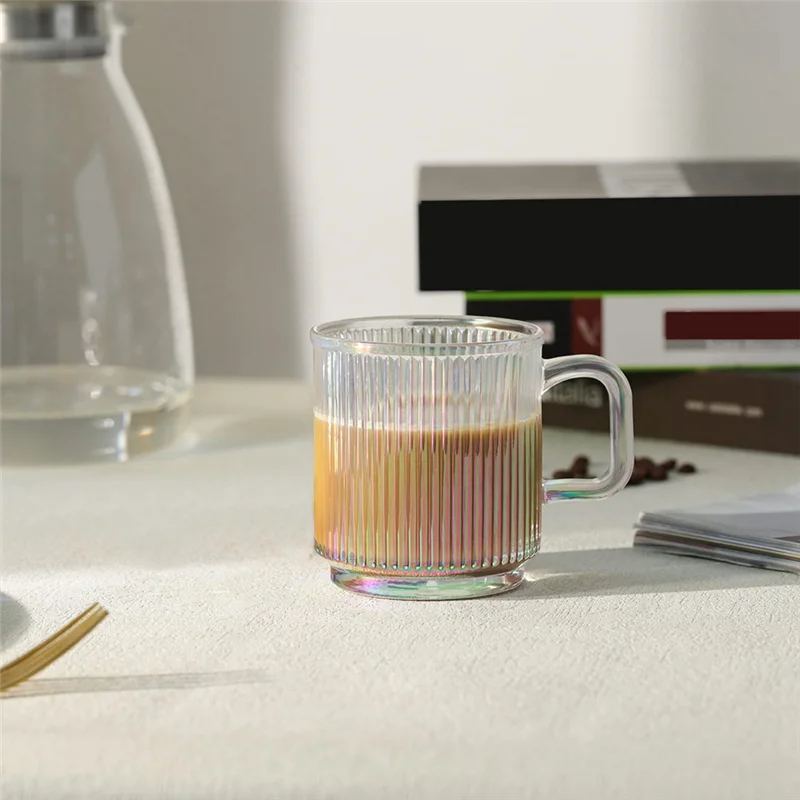 ABYS-2Pc Glass Coffee Cup With Lid Glass Coffee Mugs Ribbed Coffee Glasses With Handle For Latte Cappuccino Tea Milk
ABYS-2Pc Glass Coffee Cup With Lid Glass Coffee Mugs Ribbed Coffee Glasses With Handle For Latte Cappuccino Tea Milk