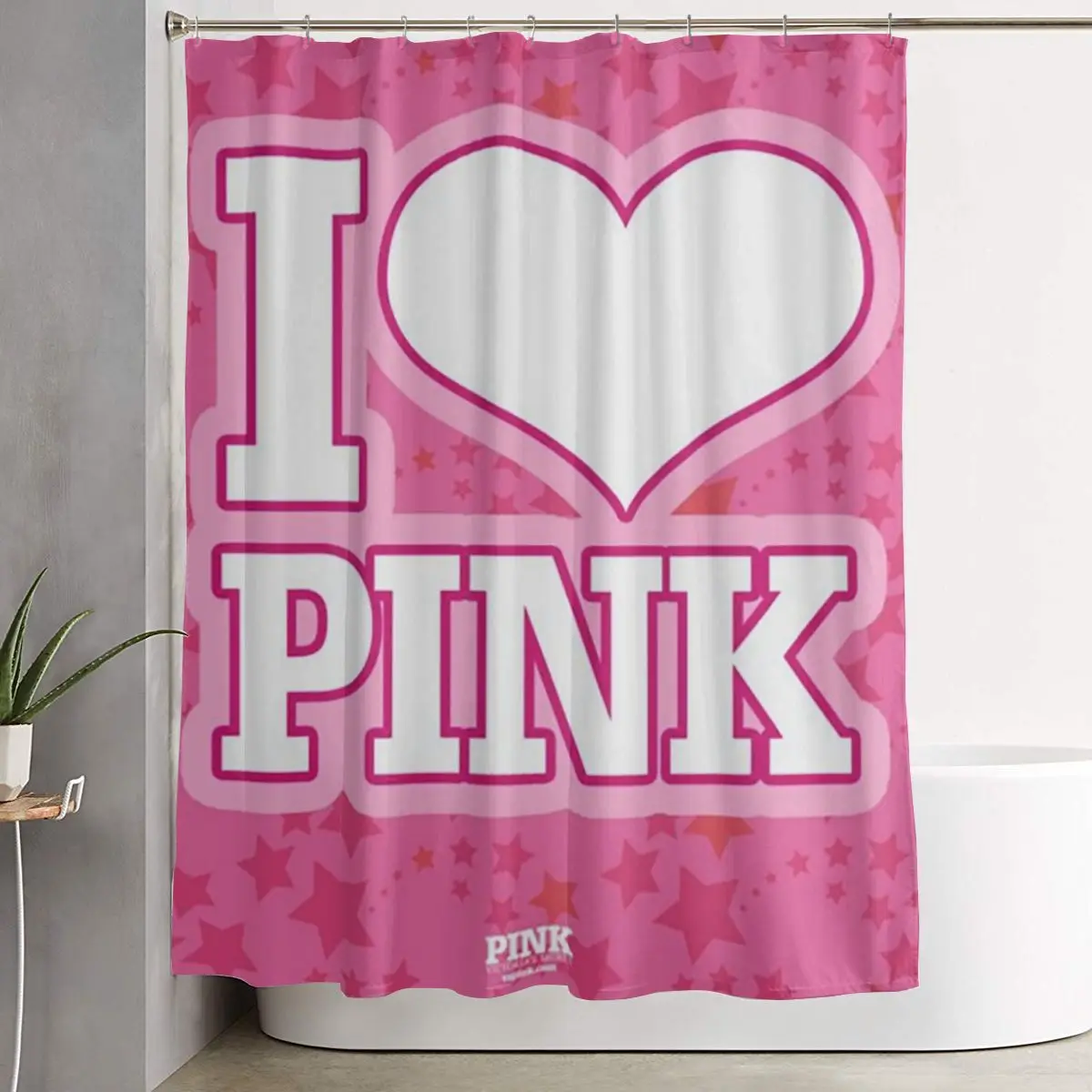 Розовая занавеска для душа Love Pink, полиэстеровая, водонепроницаемая, с крючками
Розовая занавеска для душа Love Pink, полиэстеровая, водонепроницаемая, с крючками