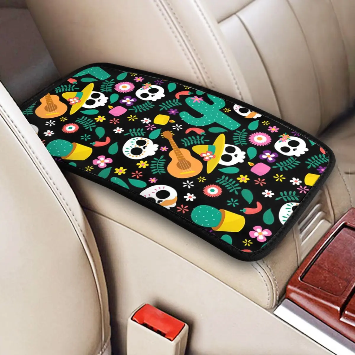 Sugar Skull Calavera Floral Mexican Car Accessories Car Handrail Box Cushion Custom Print Non-slip Car Armrest Cover
Sugar Skull Calavera Floral Mexican Car Accessories Car Handrail Box Cushion Custom Print Non-slip Car Armrest Cover
