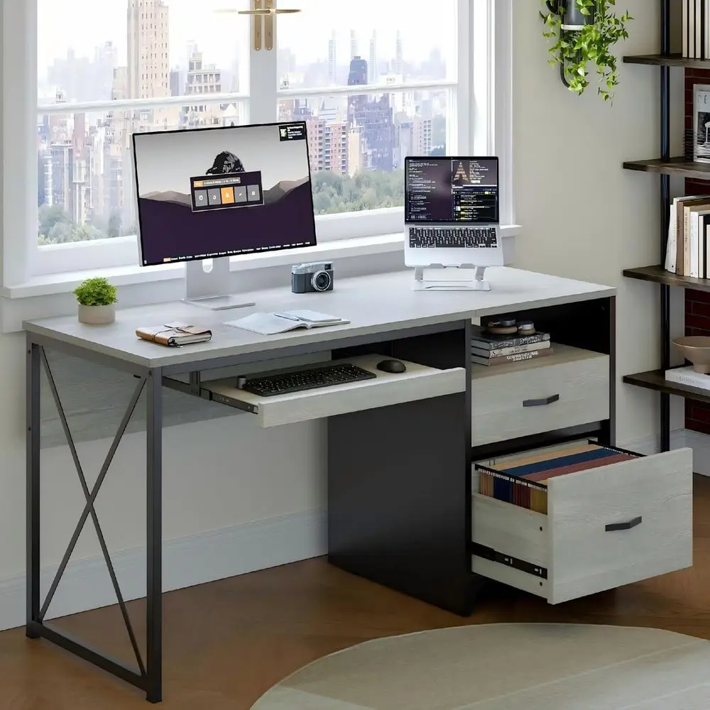 Компьютерный стол Oice Desk с выдвижными секциями, 55-дюймовый промышленный компьютерный стол с местом для хранения, деревянный учительский стол с выдвижной полкой для клавиатуры и отсеком для документов или для домашнего офиса
Компьютерный стол Oice Desk с выдвижными секциями, 55-дюймовый промышленный компьютерный стол с местом для хранения, деревянный учительский стол с выдвижной полкой для клавиатуры и отсеком для документов или для домашнего офиса