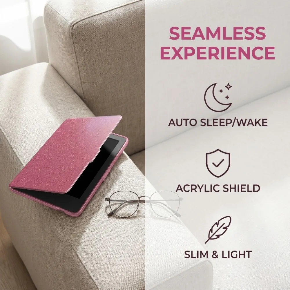 6 inch Protective Case Auto Wake/Sleep Magnetic Acrylic Back Cover Shockproof Glitter Powder for KOBO Clara Color/2E/BW
6 inch Protective Case Auto Wake/Sleep Magnetic Acrylic Back Cover Shockproof Glitter Powder for KOBO Clara Color/2E/BW