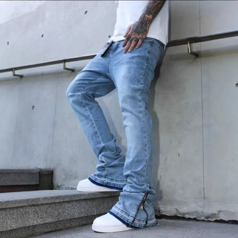 High Street Jeans Men's Micro-pull Loose Wash Light Blue Trendy Brand Elastic Straight Pants Street Trendy Men's Clothing
High Street Jeans Men's Micro-pull Loose Wash Light Blue Trendy Brand Elastic Straight Pants Street Trendy Men's Clothing