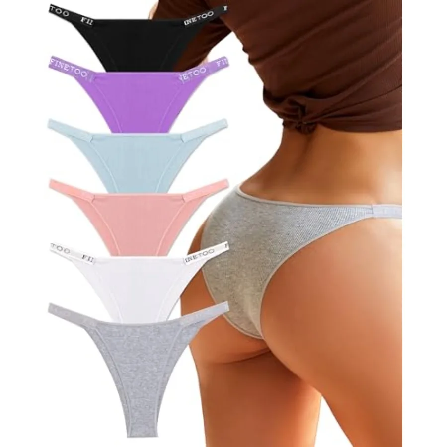Womens Underwear Cotton High Cut String Bikini Panties Low Rise Hipster Ladies Sexy Cheeky Underwear 6 Pack
Womens Underwear Cotton High Cut String Bikini Panties Low Rise Hipster Ladies Sexy Cheeky Underwear 6 Pack