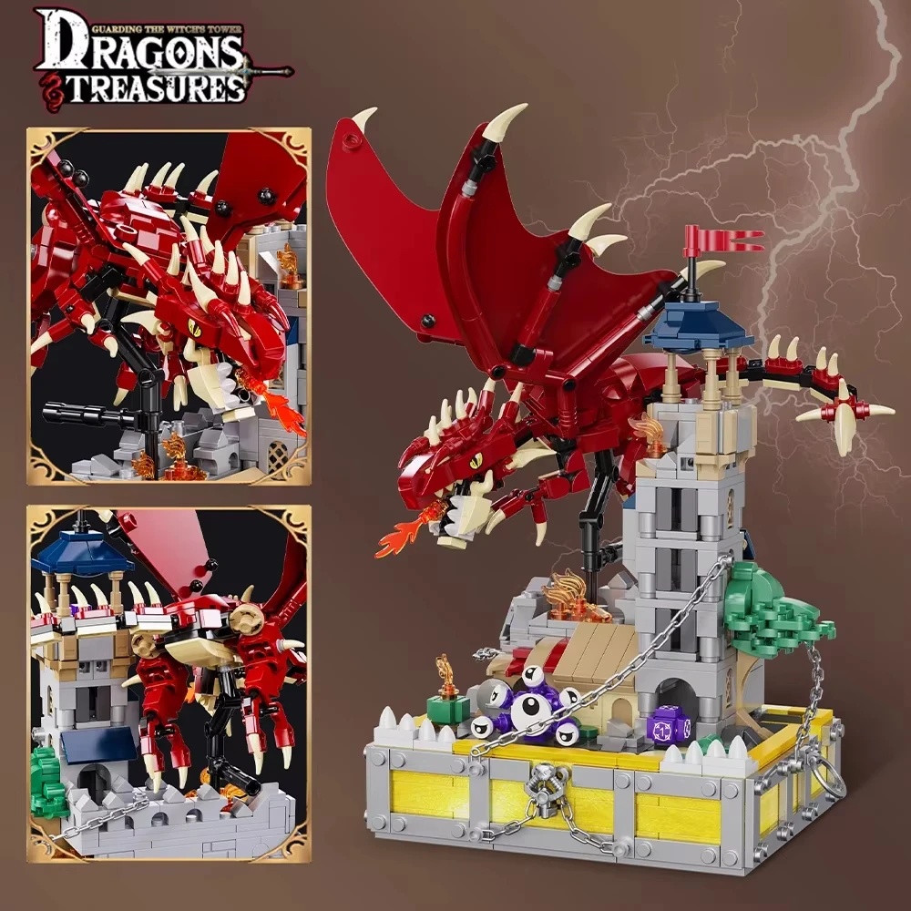 927pcs Creative Technical Assembly Bricks Dragon Witch Tower Building Blocks MOC Model STEM Educational Toy Gift for Adults Kids
927pcs Creative Technical Assembly Bricks Dragon Witch Tower Building Blocks MOC Model STEM Educational Toy Gift for Adults Kids
