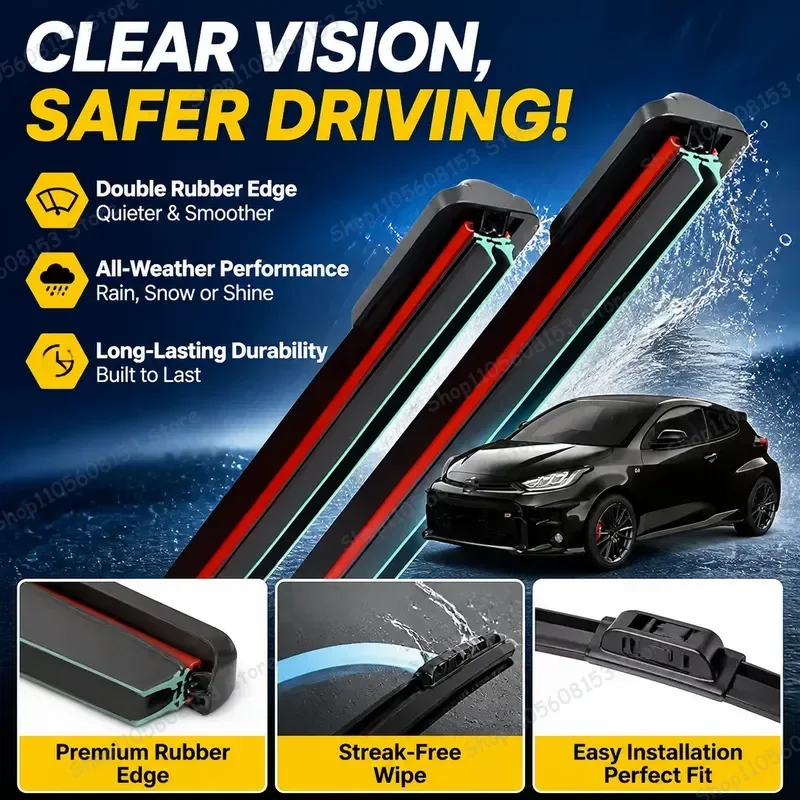 For Toyota Yaris Vitz XP130 XP150 XP210 Hatchback 1999–2023 Front Rear Windshield Wiper Blades All Weather Rain Repellent
For Toyota Yaris Vitz XP130 XP150 XP210 Hatchback 1999–2023 Front Rear Windshield Wiper Blades All Weather Rain Repellent