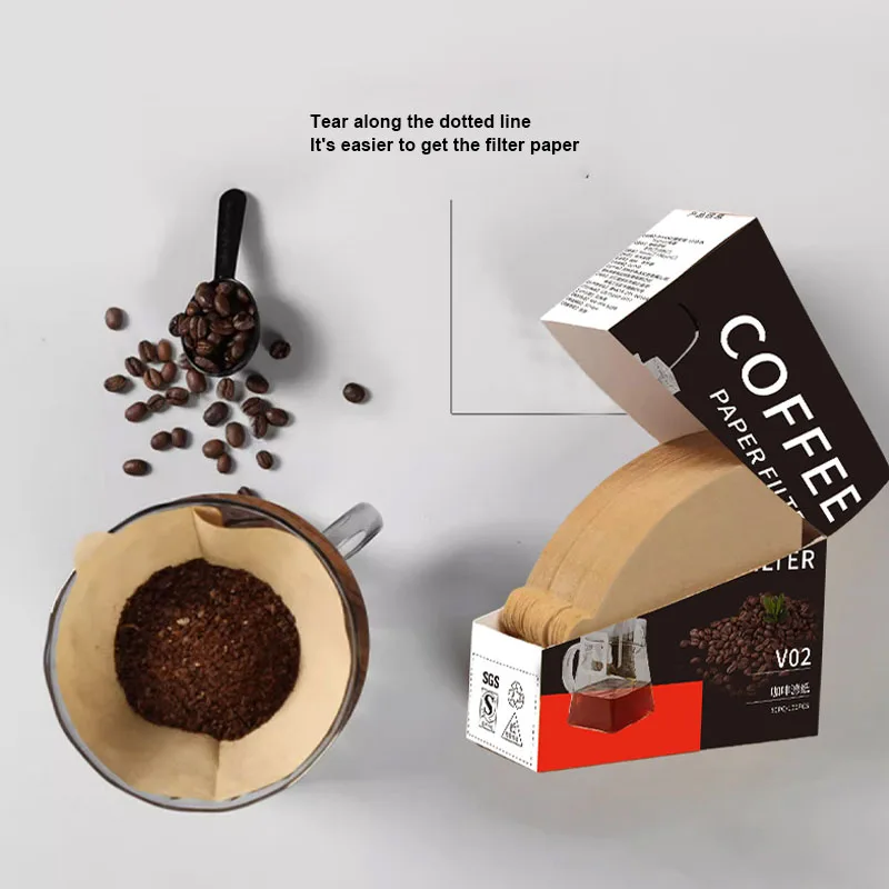 Coffee filter paper V-Shaped 60 Stand Single Use Pour Over Cone Filters Natural 40pcs For Barista Coffee Brewing
Coffee filter paper V-Shaped 60 Stand Single Use Pour Over Cone Filters Natural 40pcs For Barista Coffee Brewing