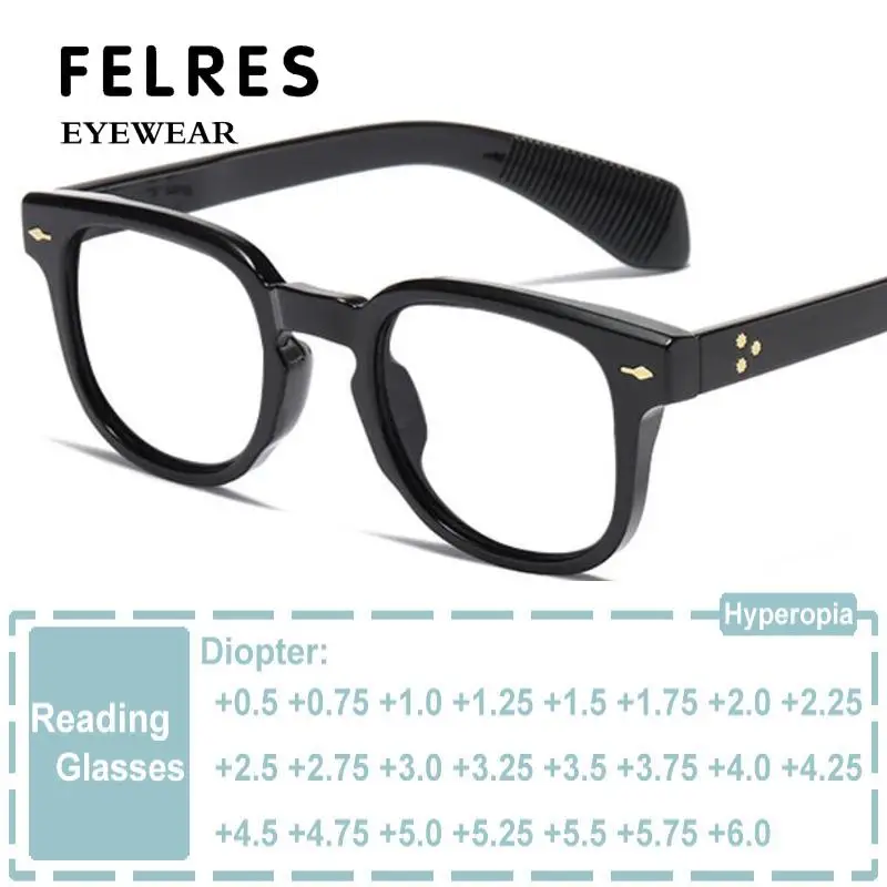 Luxury Brand Designer Rivet Square Vintage Small Frame Reading Glasses Clear Lens Anti Blue Light Glasses Presbyopia Eyeglasses
Luxury Brand Designer Rivet Square Vintage Small Frame Reading Glasses Clear Lens Anti Blue Light Glasses Presbyopia Eyeglasses