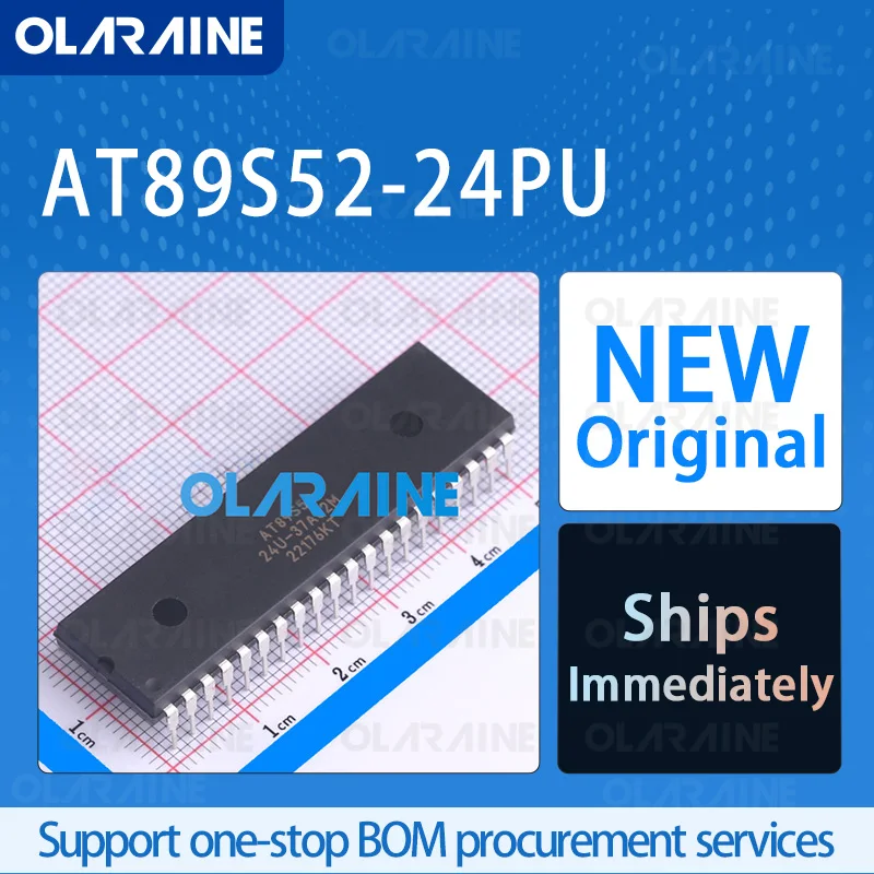 1/5/10Pcs AT89S52-24PU PDIP-40 Original 8-bit Microcontroller -MCU RoHS Core 8051 Data RAM 256 B 32 I/O Voltage 5.5 V
1/5/10Pcs AT89S52-24PU PDIP-40 Original 8-bit Microcontroller -MCU RoHS Core 8051 Data RAM 256 B 32 I/O Voltage 5.5 V