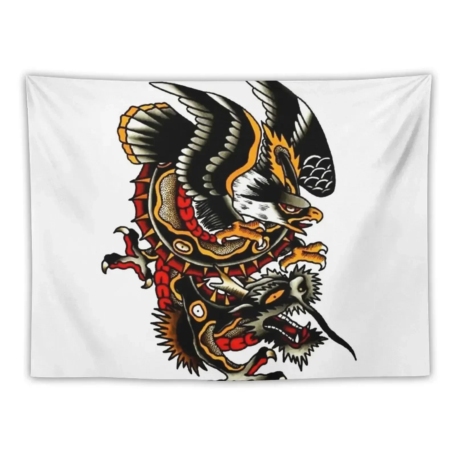 Traditional Bald Eagle Fighting Dragon Tattoo Tapestry Wall Mural Decor For Bedroom Funny Tapestry
Traditional Bald Eagle Fighting Dragon Tattoo Tapestry Wall Mural Decor For Bedroom Funny Tapestry