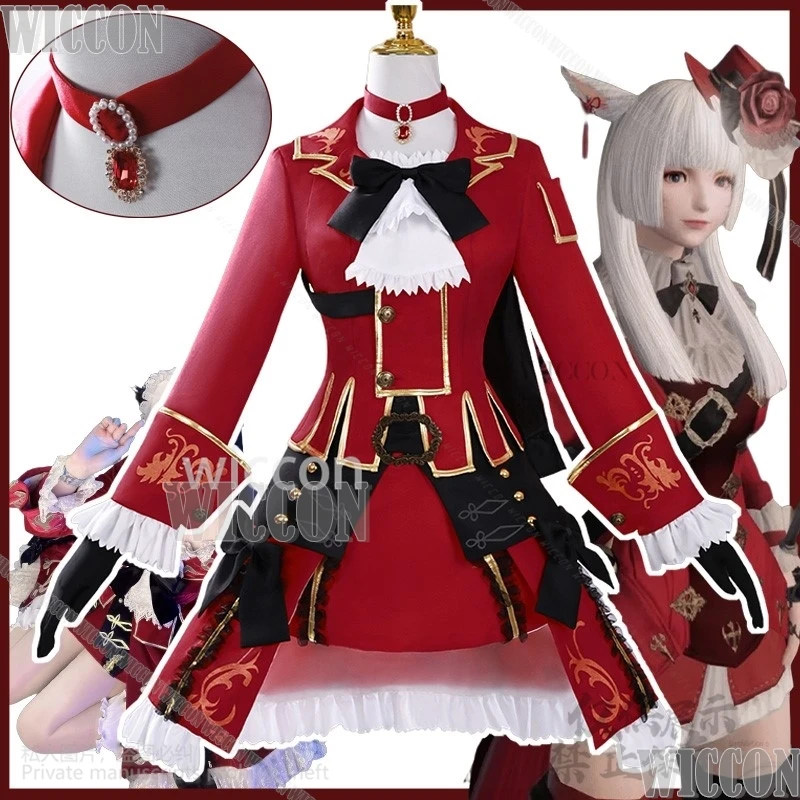 Anime Game Finall Fant XIV FF14 Cosplay Shadowbringers Red Mage School Uniform Dress For Halloween Cos Party Outfit Customized
Anime Game Finall Fant XIV FF14 Cosplay Shadowbringers Red Mage School Uniform Dress For Halloween Cos Party Outfit Customized