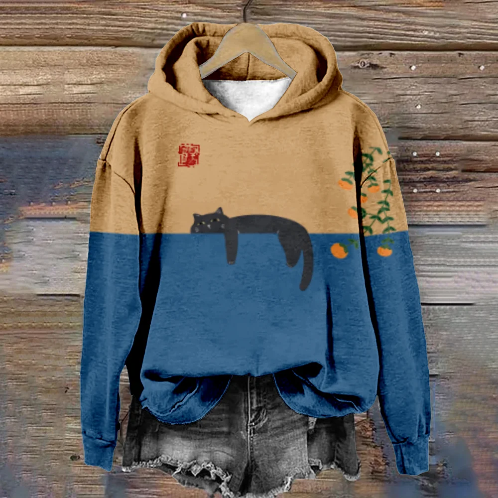 Kawaii Cat Hoodie for Women Chinese Art Style Fashion Pullover Harajuku Tracksuit Casual Streetwear
Kawaii Cat Hoodie for Women Chinese Art Style Fashion Pullover Harajuku Tracksuit Casual Streetwear
