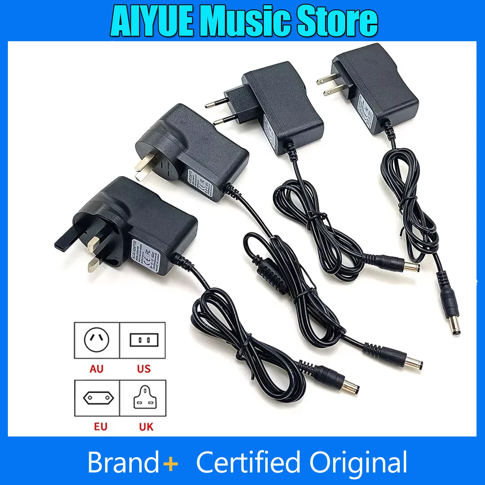 Блок питания для гитарных педалей 9В DC 1.2А, низкий уровень шума, магнитное крепление, вилки US/EU/UK/AU, кабели на 3, 4, 5, 6, 8 выходов
Блок питания для гитарных педалей 9В DC 1.2А, низкий уровень шума, магнитное крепление, вилки US/EU/UK/AU, кабели на 3, 4, 5, 6, 8 выходов