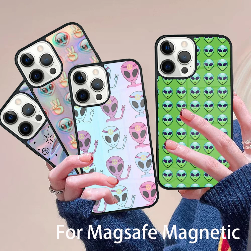 Cartoon Alien Cute Phone Case Magesafe Magnetic Wireless Charge Cover For IPhone 16 11 12 13 14 15 Pro Max Plus Mini
Cartoon Alien Cute Phone Case Magesafe Magnetic Wireless Charge Cover For IPhone 16 11 12 13 14 15 Pro Max Plus Mini