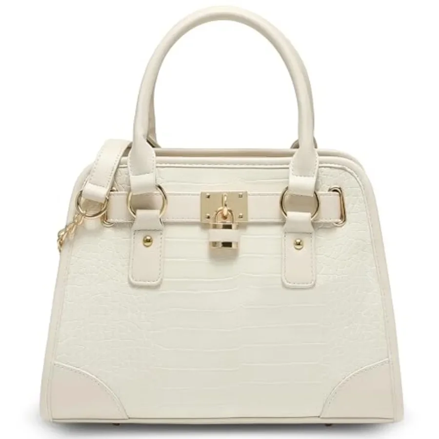 GEMIU Women's Crocodile Embossed Satchel Bag with Lock, Premium PU Leather Top Handle Handbag, Convertible Shoulder Tote
GEMIU Women's Crocodile Embossed Satchel Bag with Lock, Premium PU Leather Top Handle Handbag, Convertible Shoulder Tote