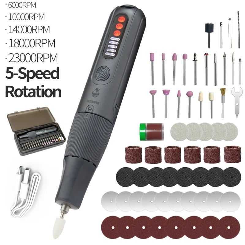 Creationspace Electric Rotary Tool Kit Electric Straight Grinder Carving Tool Multifunctional Electric Grinder Cordless
Creationspace Electric Rotary Tool Kit Electric Straight Grinder Carving Tool Multifunctional Electric Grinder Cordless
