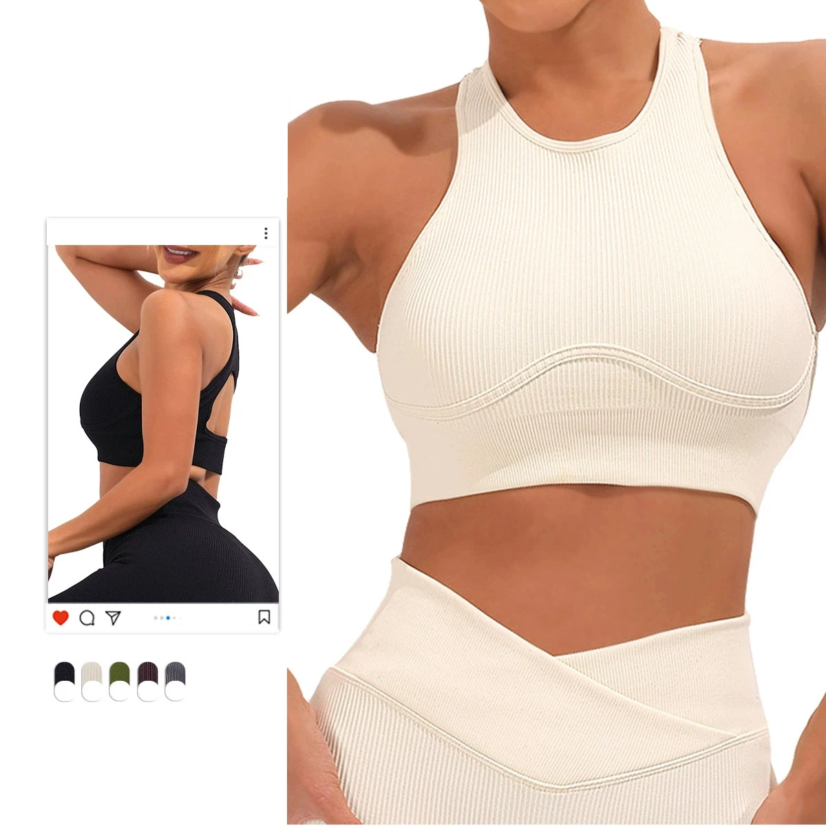 Shockproof High-Intensity Running & Fitness Vest with Ribbed Hollow Back Design-High-Performance Sports Bra
Shockproof High-Intensity Running & Fitness Vest with Ribbed Hollow Back Design-High-Performance Sports Bra