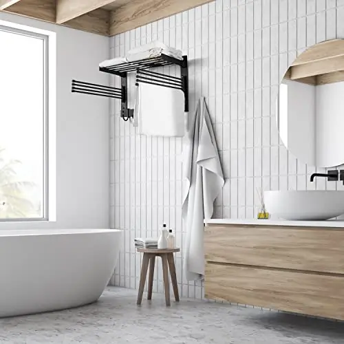 Modern Wall-Mounted Steel Drying Rack With Rotating Arms And Integrated Towel Bar For Compact Bathroom Or Laundry Use
Modern Wall-Mounted Steel Drying Rack With Rotating Arms And Integrated Towel Bar For Compact Bathroom Or Laundry Use