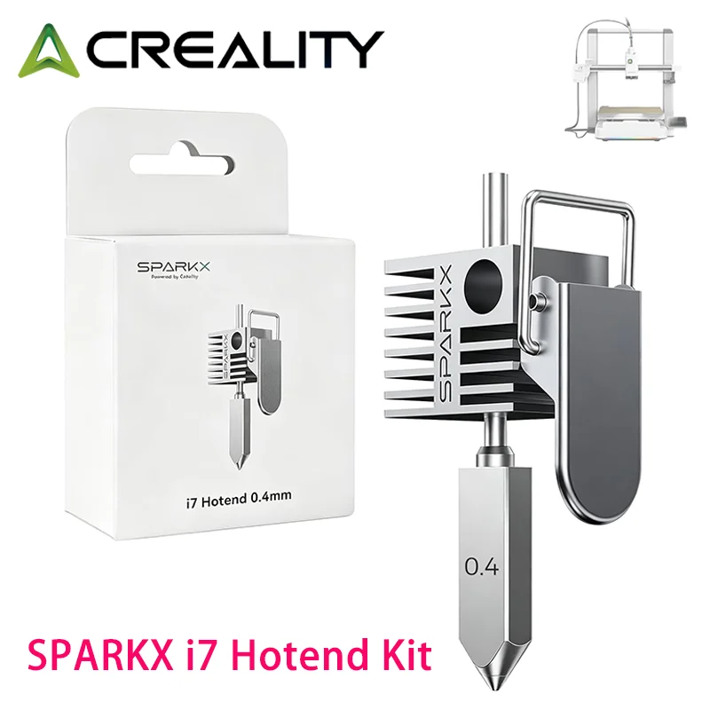 Creality Original SPARKX i7 Hotend Kit with 0.4mm Nozzle, All Metal Integrated Extruder Hot End 300℃ High Temperature Resistance
Creality Original SPARKX i7 Hotend Kit with 0.4mm Nozzle, All Metal Integrated Extruder Hot End 300℃ High Temperature Resistance