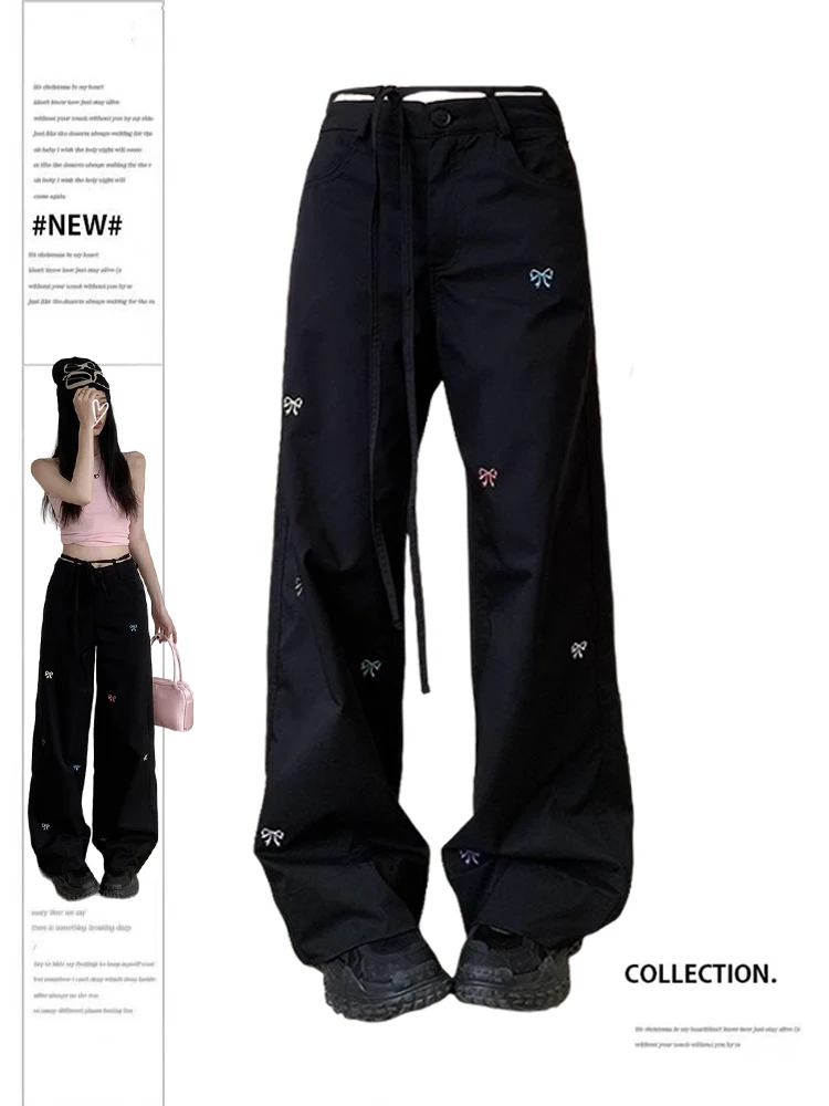 Women Black Gothic Parachute Pants Baggy Harajuku Streetwear High Waist Pants Y2k Emo 2000s Pants Vintage Trousers Clothes 2024
Women Black Gothic Parachute Pants Baggy Harajuku Streetwear High Waist Pants Y2k Emo 2000s Pants Vintage Trousers Clothes 2024