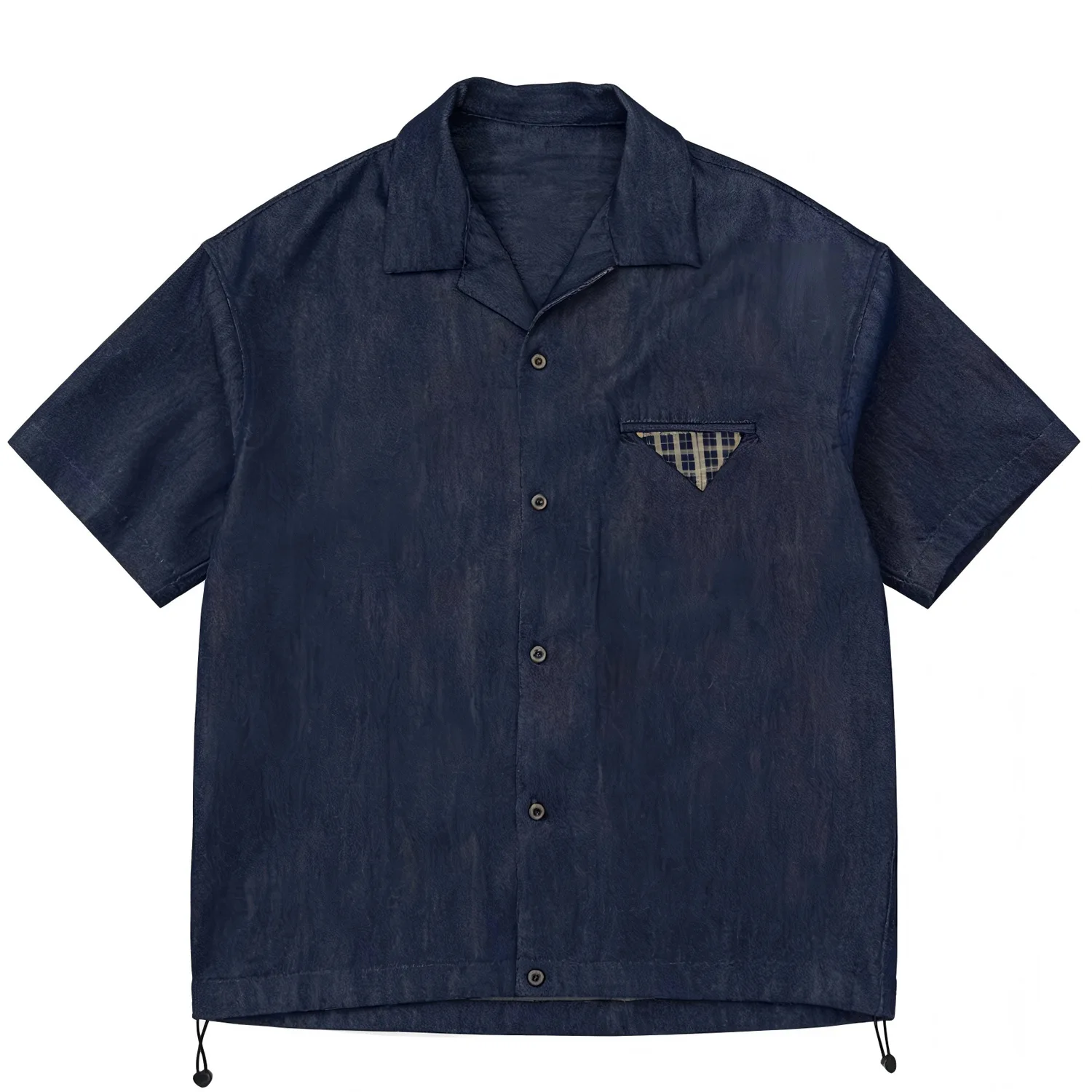 Summer Japanese Retro Amekaji Cuban Collar Denim Short Sleeved Shirt Men's and Women's Loose Five Quarter Sleeved Workwear Shirt
Summer Japanese Retro Amekaji Cuban Collar Denim Short Sleeved Shirt Men's and Women's Loose Five Quarter Sleeved Workwear Shirt