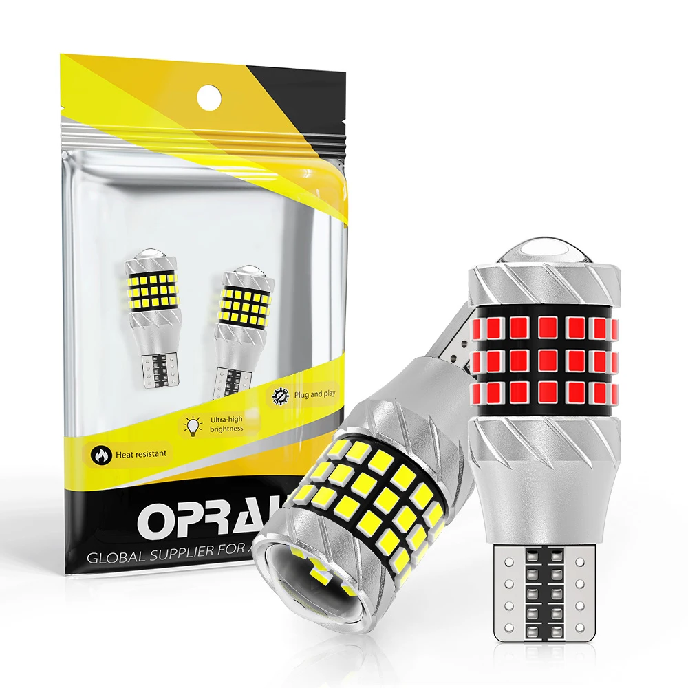 Oprah 2PCS LED Car Signal Lamp W16W LED T15 921 912 Bulb Super Bright 2016 57SMD Led Canbus Auto Backup Reserve Lights Tail Lamp
Oprah 2PCS LED Car Signal Lamp W16W LED T15 921 912 Bulb Super Bright 2016 57SMD Led Canbus Auto Backup Reserve Lights Tail Lamp