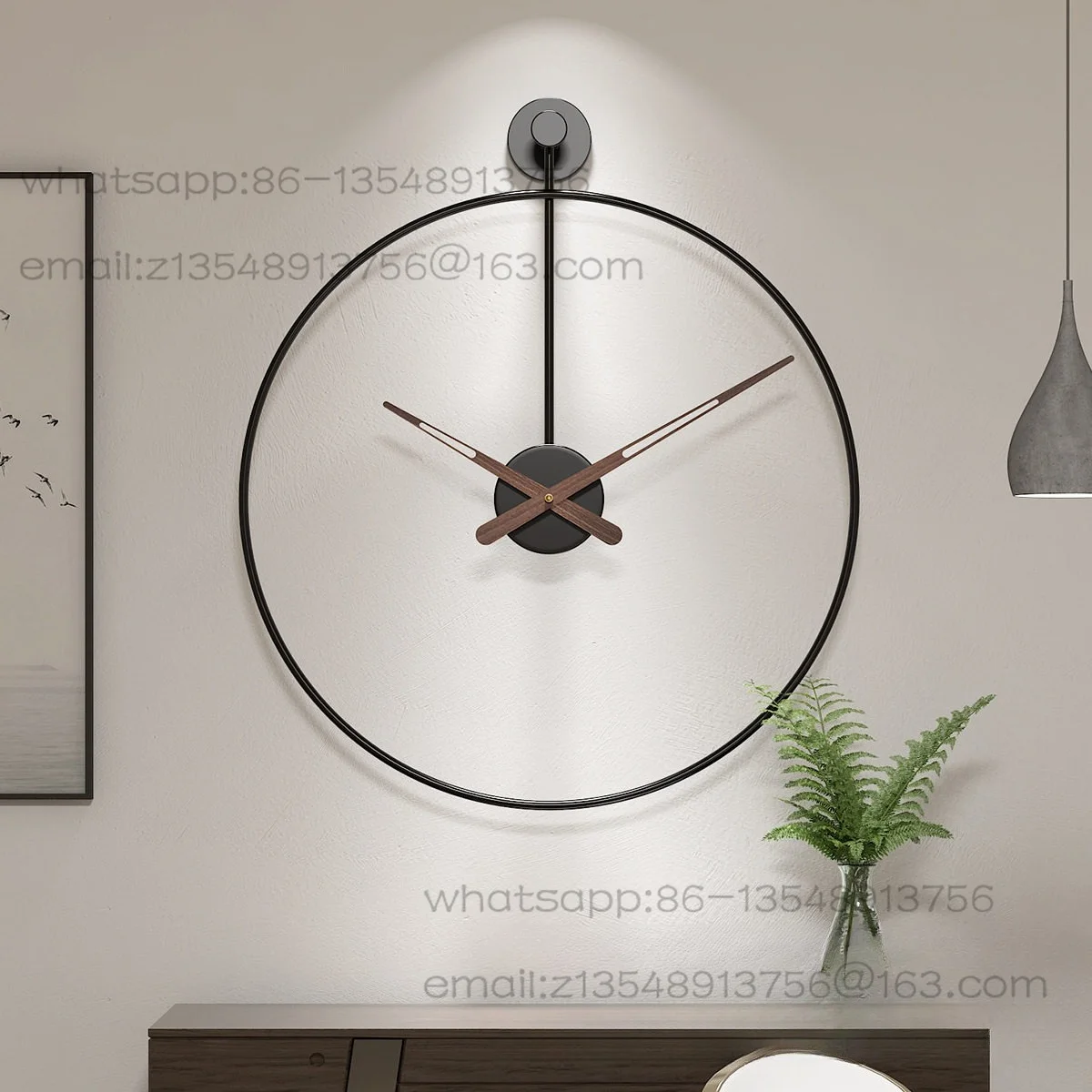 Simple wind wall clock Living room Minimalist wind wrought iron clock Metal model room Single ring Creative wall clock
Simple wind wall clock Living room Minimalist wind wrought iron clock Metal model room Single ring Creative wall clock
