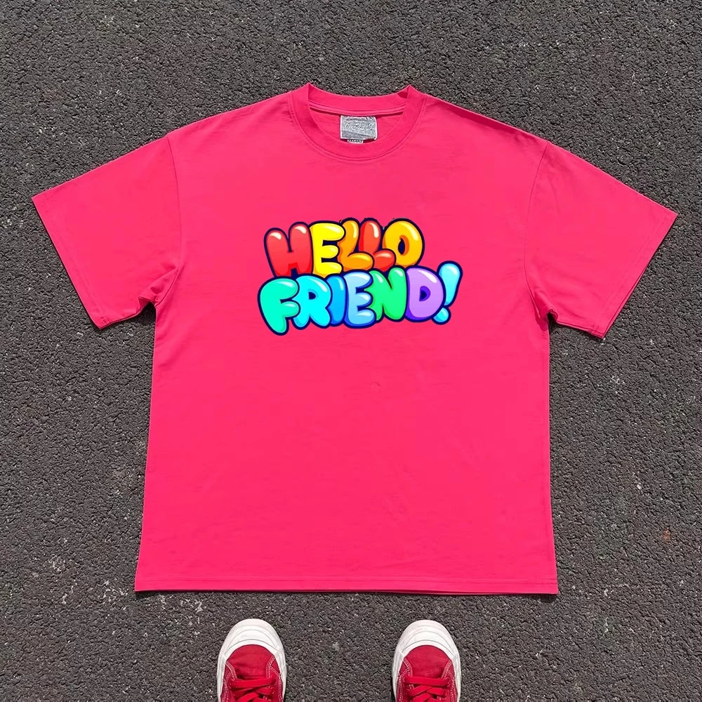 Hello Youth College Sle Couple ort Sve T-irts Heavyweight 260G Men's Faion Sun Protection Clothing
Hello Youth College Sle Couple ort Sve T-irts Heavyweight 260G Men's Faion Sun Protection Clothing