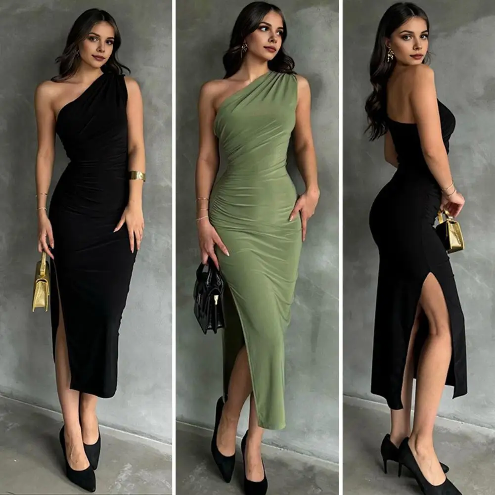 Sexy New Maxi Dress Women Summer Split Fashion Solid Sleeveless Backless Slim Dress Female Off Shoulder Club Elegant Party Dress
Sexy New Maxi Dress Women Summer Split Fashion Solid Sleeveless Backless Slim Dress Female Off Shoulder Club Elegant Party Dress