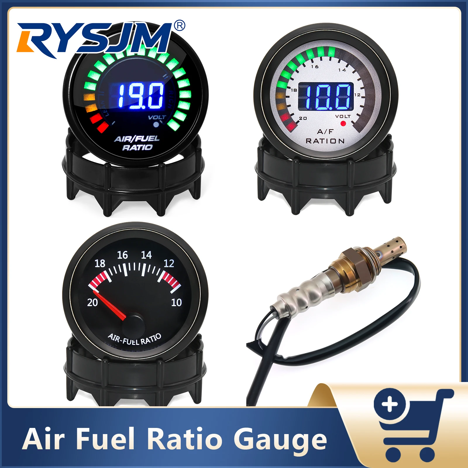 52mm Air Fuel Ratio Gauge AFR Display Gauge Narrowband Oxygen O2 Air Fuel Ratio Sensor For 12V Car Auto AFR Gauge Accessories
52mm Air Fuel Ratio Gauge AFR Display Gauge Narrowband Oxygen O2 Air Fuel Ratio Sensor For 12V Car Auto AFR Gauge Accessories