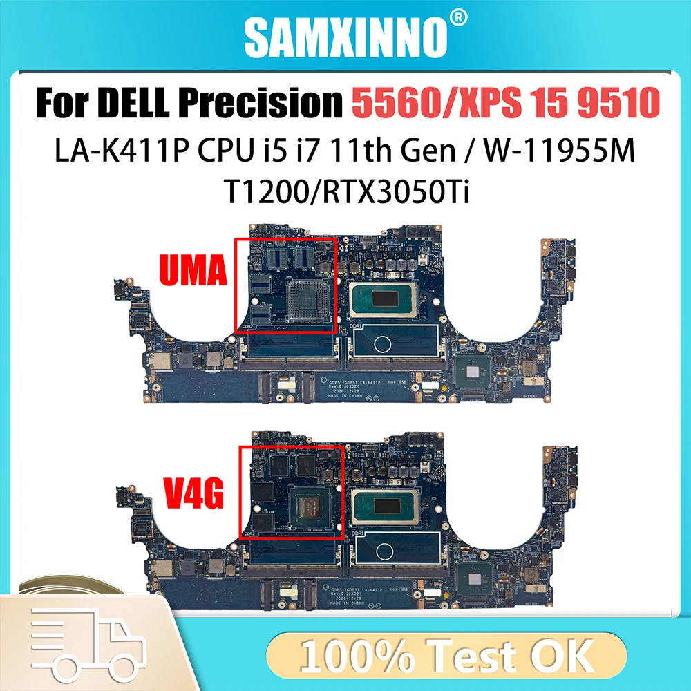 Материнская плата для ноутбука Dell Precision 5560 XPS 15 9510 LA-K411P i7-11800H W-11955M, процессор RTX3050Ti/T1200, графический процессор, прецизионная материнская плата
Материнская плата для ноутбука Dell Precision 5560 XPS 15 9510 LA-K411P i7-11800H W-11955M, процессор RTX3050Ti/T1200, графический процессор, прецизионная материнская плата