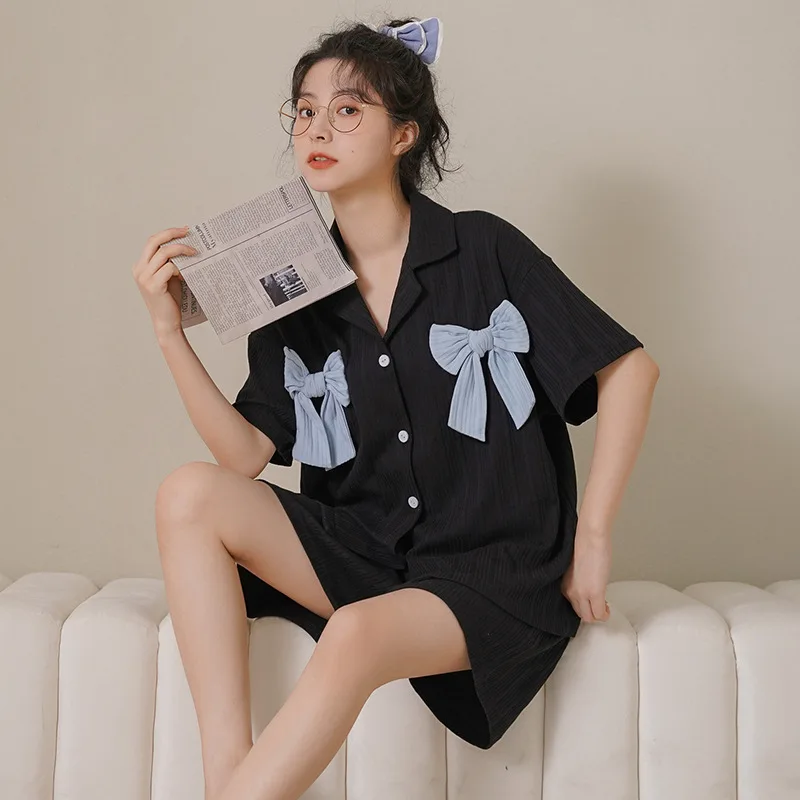 Summer New Women Cotton Print Sleepwear Lady Loose Casual Nightwear Female Short Sleeve Cute Pajamas Homewear
Summer New Women Cotton Print Sleepwear Lady Loose Casual Nightwear Female Short Sleeve Cute Pajamas Homewear
